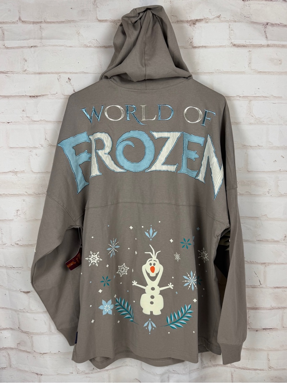 Disney Hong Kong World of Frozen Hooded Spirit Jersey Size L NWT!!!!